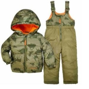 NWT Weatherproof Infant Boys Green Camo Snow Suit